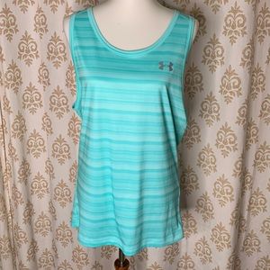Under Armour HEATGEAR Loose fitting light blue striped tank top M
